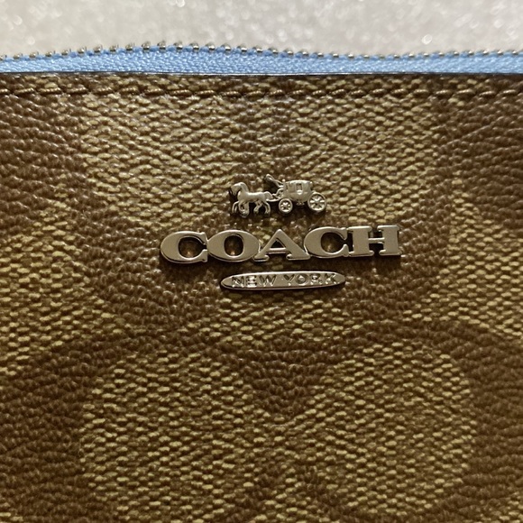NWT 🔥 Coach Double Corner Zip Wristlet In Signature Canvas - Picture 15 of 16